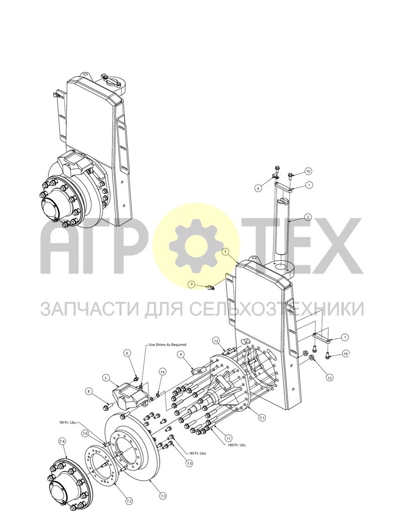 Правая передняя ступица (SX016796) (№6 на схеме)